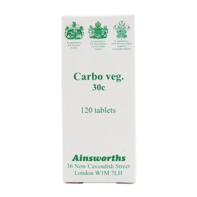 Ainsworths Carbo veg 30c 120 tabs